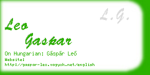 leo gaspar business card